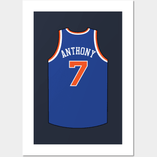 Carmelo Anthony New York Jersey Qiangy Posters and Art
